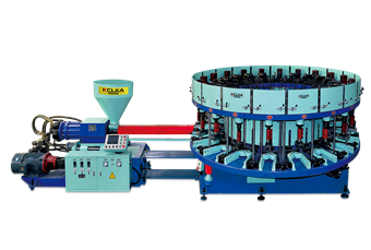 EK-5112YY 全自動圓盤式單（雙）色休閑鞋、運動鞋結(jié)幫注射成型機